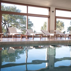 Swimming pool with sunset views at Sasseta Alta